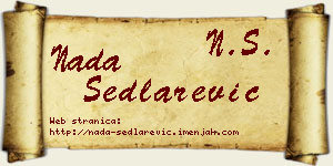 Nada Sedlarević vizit kartica